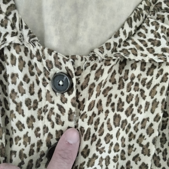 Leopard print Anthropologie dress sz 0 - Picture 9 of 15
